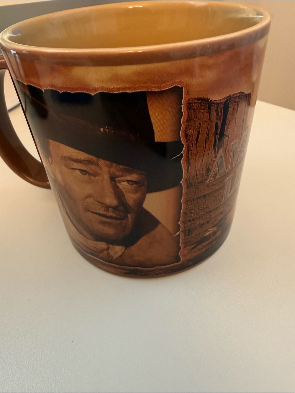 Brown Ceramic Inspirational Quote Coffee Mug John Wayne - Picture 4 of 5